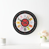 Cute Chinese Zodiac Circle Wall klokken (Huis)