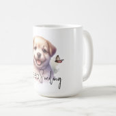 Cute Chiot Gardez Le Sourire Mug Personnalisé (Devant droit)