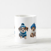 Cute chiot tasse hiver (Centre)