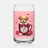 Cute Chiot Valentine Buffalo Plaid esthétique (Verso)