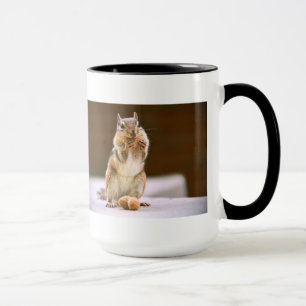 Cute Chipmunk Eating a Peanut Mok