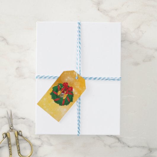 Cute Chipmunk Kerstmis Cadeaulabel (Met Touw)