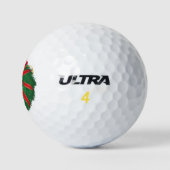 Cute Chipmunk Kerstmis Golfballen (Logo)