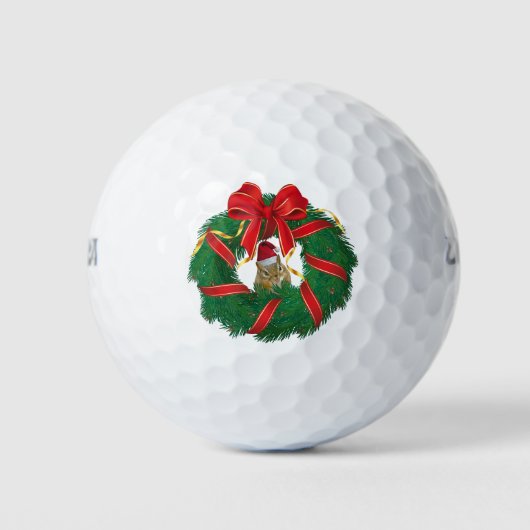 Cute Chipmunk Kerstmis Golfballen (Voorkant)