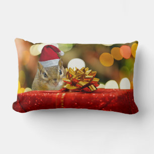 Cute Chipmunk Merry Kerstmis Kussen