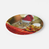 Cute Chipmunk Merry Kerstmis Papieren Bordje (Gekanteld)
