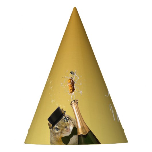 Cute Chipmunk nieuwjaarsfeest Feesthoedjes (Voorkant)