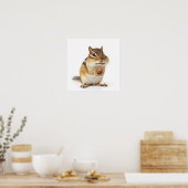 Cute Chipmunk Poster (Keuken)