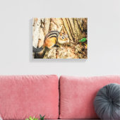 Cute Chipmunk Wildlife Animals Natuur Canvas Afdruk (Insitu (Woonkamer))
