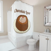 Cute Chocoholic Chocolade Lover Douchegordijn (In situ)