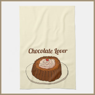 Cute Chocoholic Chocolade Lover Theedoek