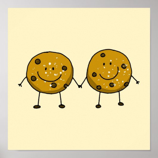Cute chocolade chip koekjes beseft poster (Voorkant)