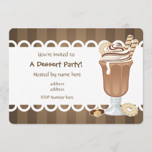 Cute chocolade millkshake alle feestdagen kaart