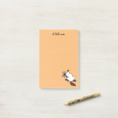 Cute chocolade point Siamese cat Post-it® Notes (Op bureau)
