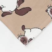 Cute chocolade point Siamese kattenpatroon Fleece Deken (Hoek)
