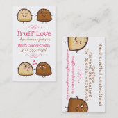 Cute chocolat truffes confections carte de visite (Devant / Derrière)