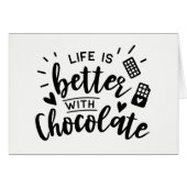 Cute chocolate addict - hello, thinking of you, (Devant Horizontal)