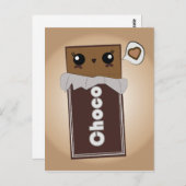 Cute Chocolate Bar Briefkaart (Voorkant / Achterkant)