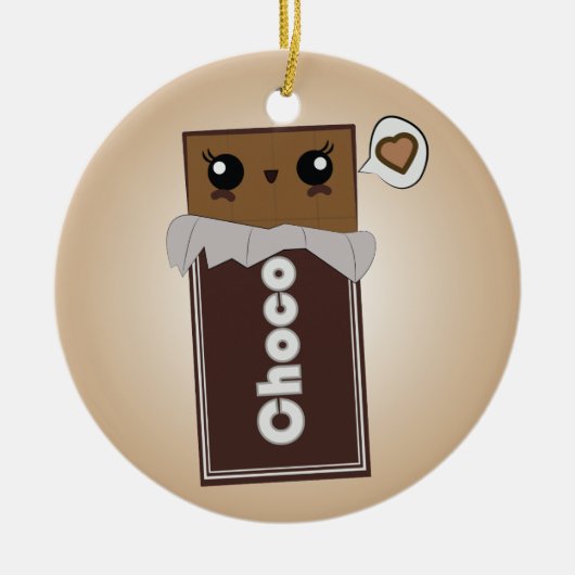Cute Chocolate Bar Ornament (Voorkant)