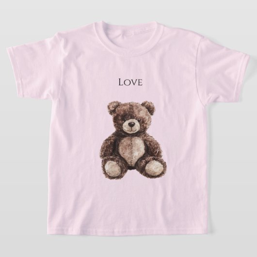 Cute Chocolate Brown Teddy Bear T-shirt (Laagn)