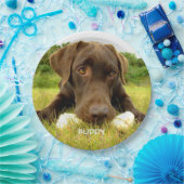 Cute Chocolate Labrador Custom Papieren Bordje (Feest)