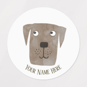 Cute Chocolate Labrador Retriever Dog Aangepaste n Labels