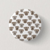 Cute Chocolate Labrador Retriever Dog Button (Voorkant)