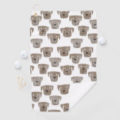 Cute Chocolate Labrador Retriever Dog Waterverf Golfhanddoek (Insitu)