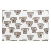 Cute Chocolate Labrador Retriever Dog Waterverf Kussensloop (Achterkant-Links)