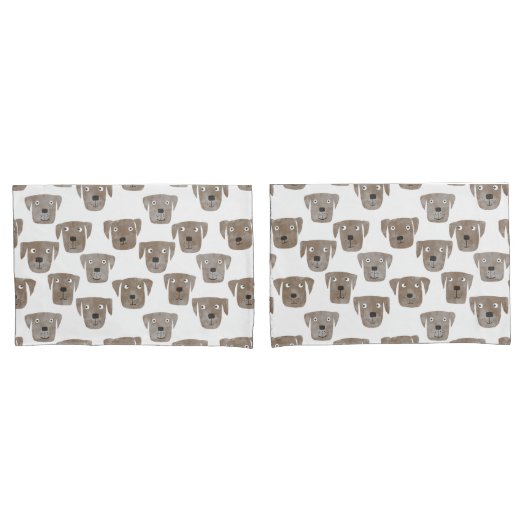 Cute Chocolate Labrador Retriever Dog Waterverf Kussensloop (Voorkant-Set)