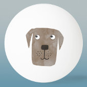 Cute Chocolate Labrador Retriever Dog Waterverf Pingpongballen