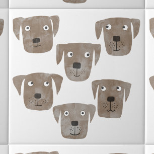Cute Chocolate Labrador Retriever Honden Tegeltje
