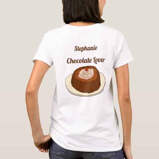 Cute Chocolate Lover Adult T-shirt (Achterkant)