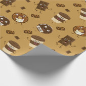 Cute Chocolate Pattern Cadeaupapier (Hoek)