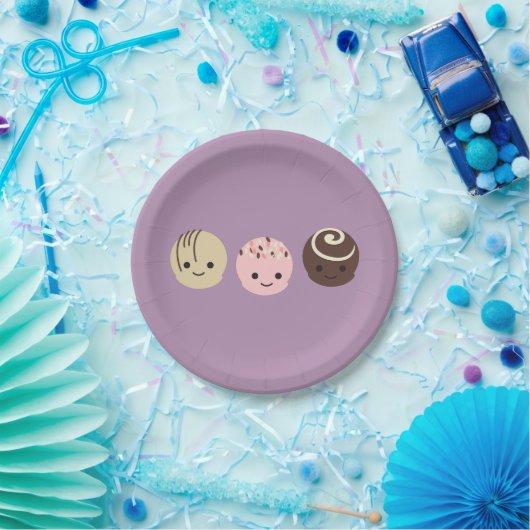 Cute Chocolate Truffels Papieren Bordje (Feest)