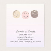 Cute Chocolate Truffels Visitekaartjes (Binnenkant ongevouwen)