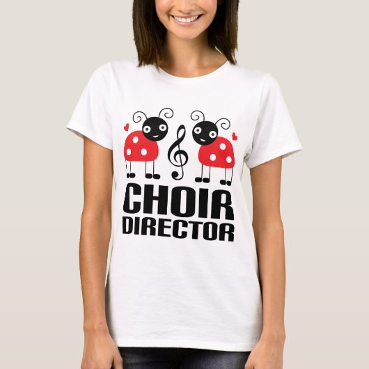 Cute Choir Director Red Ladybugs T-shirt (Voorkant)