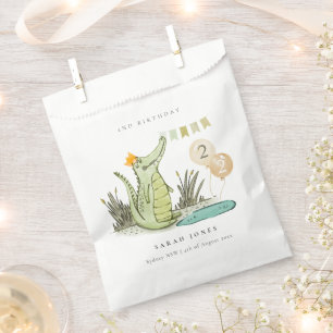 Cute Chomp Alligator in Swamp Any Age Birthday Bedankzakje