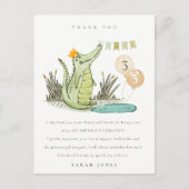 Cute Chomp Alligator in Swamp Any Age Birthday Briefkaart (Voorkant)