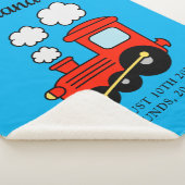 Cute choo choo former bébé sherpa couverture avec (3/4)