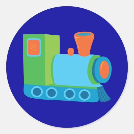 Cute Choo Choo Train Ronde Sticker (Voorkant)