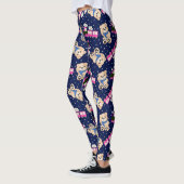Cute Choo Choo Train Teddy Bear Seamless Pattern Leggings (Links)