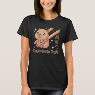 Cute Chopstick Kawaii Cute Puff Capybara Meme T-shirt