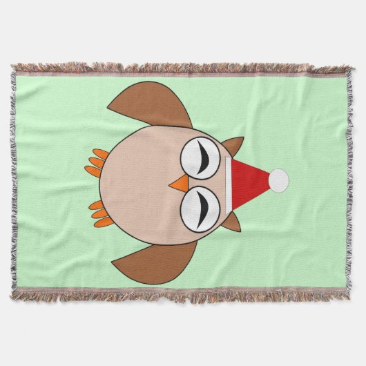 Cute Chouette de Noël Jetez la couverture (Devant)