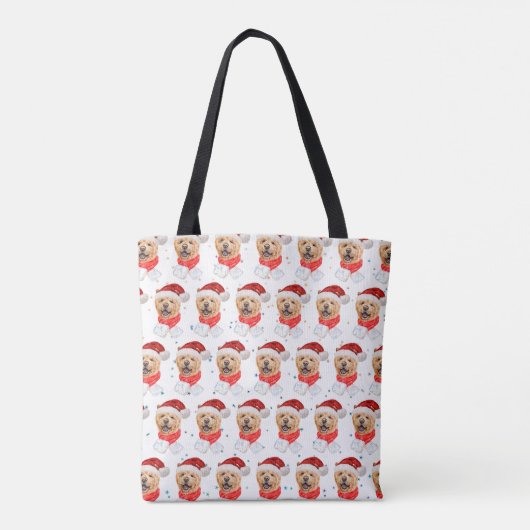 Cute Chow Chow Dog Christmas Pattern Draagtas (Achterkant)