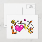 Cute Christelijk Love Greeting Text Expression Briefkaart (Voorkant / Achterkant)