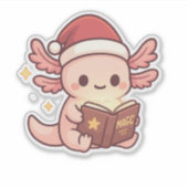 Cute Christmas Axolotl Sticker | Kawaii Magic Book (Devant)