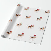 Cute Christmas Beagle Cadeaupapier (Uitgerold)