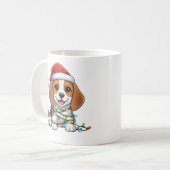 Cute Christmas Beagle Mug Koffiemok (Voorkant links)