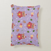 Cute Christmas Bear Pattern | Cozy Holiday Winter  Accent Kussen (Achterkant (Verticaal))